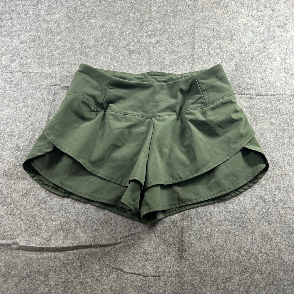 Calia By Carrie Underwood Shorts Womens Small Anywhere Petal Hem Olive Green